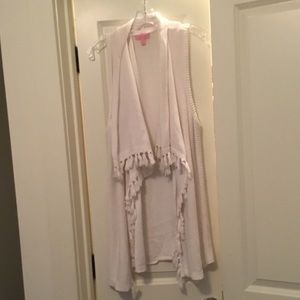 Lilly Pulitzer fringe sleeveless sweater